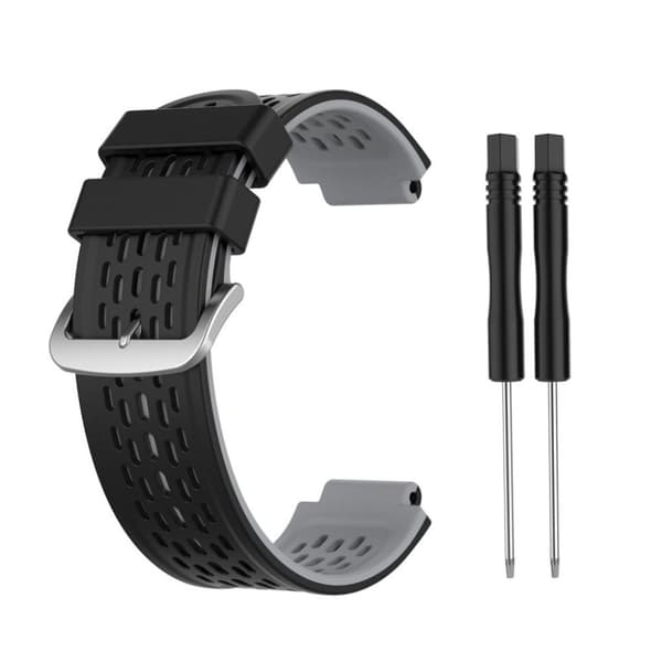 Garmin Approach S2 Tvåfärgat klockarmband i silikon - Svart/Grå