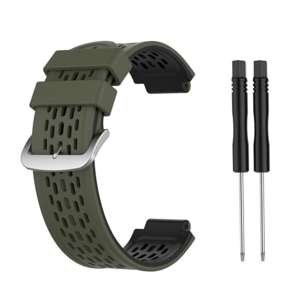 Garmin Approach S2 Tvåfärgat klockarmband i silikon - Grön/Svart