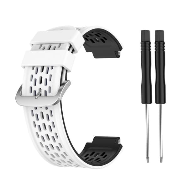 Garmin Approach S2 Tvåfärgat klockarmband i silikon - Vit/Svart