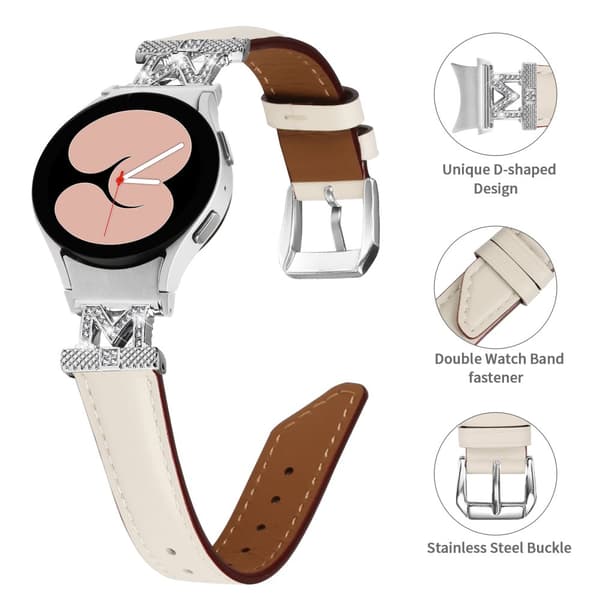 INF Rhinestone Silver M-Type Link-urrem til Samsung Galaxy Watch 4/5/6-serien
