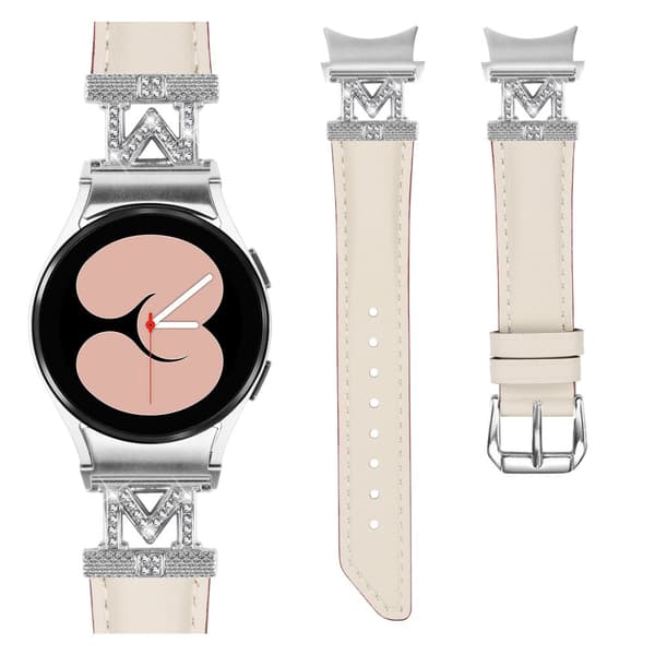 INF Rhinestone Silver M-Type Link-urrem til Samsung Galaxy Watch 4/5/6-serien