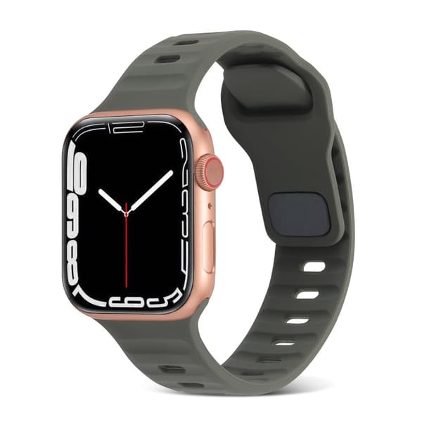 Apple Watch kompatibelt Armband SPORT Silikon SVARTGRÖN 38/40/41mm