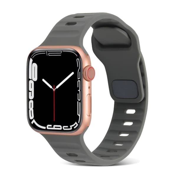 Apple Watch kompatibelt Armband SPORT Silikon MÖRKGRÅ 38/40/41mm