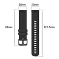 Miniatyrbilde 6 av 8: Klokkereim 20 mm Omega/Huawei/Samsung Galaxy Watch silikon Sort