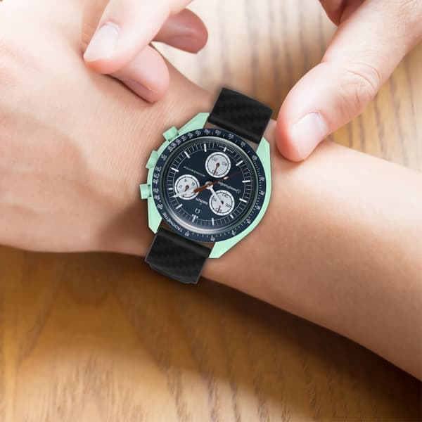 Klokkereim 20 mm Omega/Huawei/Samsung Galaxy Watch silikon Sort