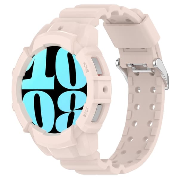 INF Armor silikonklokkerem med beskyttelsesdeksel til Samsung Galaxy Watch6 40mm Rosa