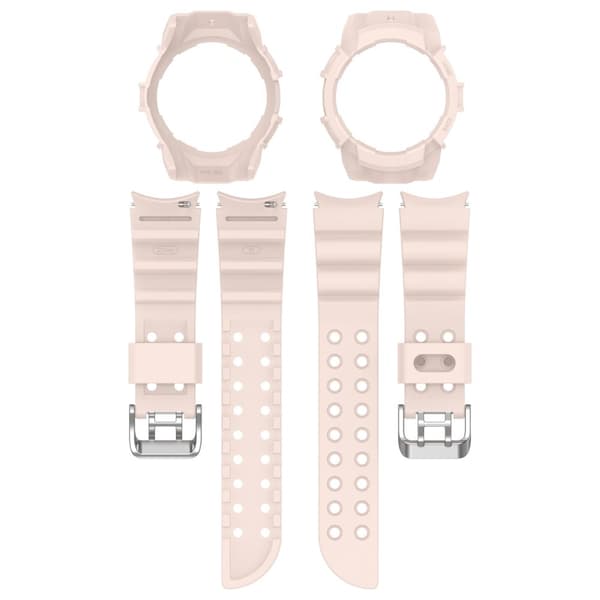 INF Armor silikonklokkerem med beskyttelsesdeksel til Samsung Galaxy Watch6 40mm Rosa