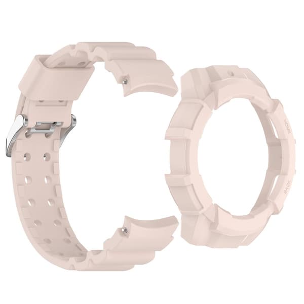 INF Armor silikonklokkerem med beskyttelsesdeksel til Samsung Galaxy Watch6 40mm Rosa