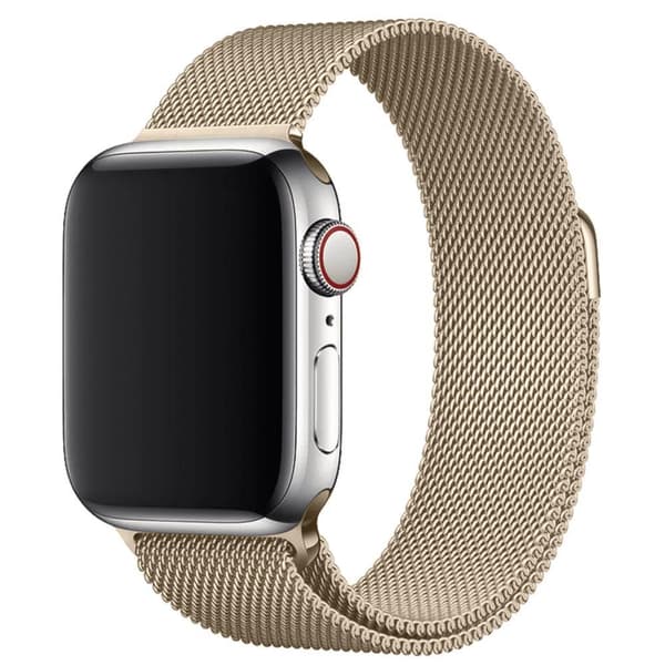 Milanese Loop Armband Till Apple Watch 38mm / 40mm / 41mm Guld