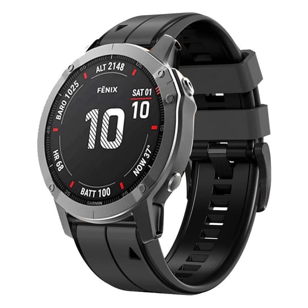INF Urrem 22 mm til Garmin Fenix7/7 Pro, Fenix 5, Quatix 5 Sort