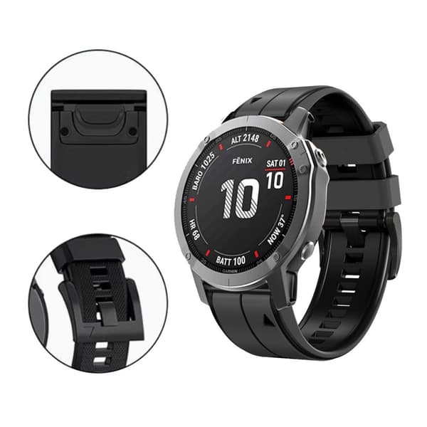 INF 26 mm Silikonarmband för Garmin Fenix 6X/Fenix7X/7X pro, COROS