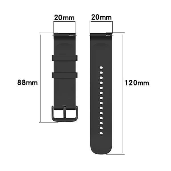 20 mm:n pehmeät silikonirannekellot Huawei Watch3/GT 2/Samsung Galaxy Watch 3:lle