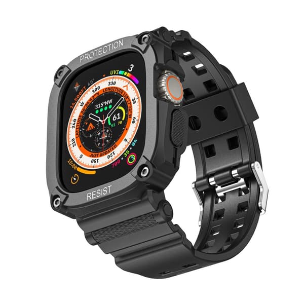 INF Suojakotelo ja ranneke varten Apple Watch Ultra 49mm Musta