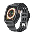 Pikkukuva 2 / 4: INF Apple Watch Ultra Ice Armor Frosted TPU:lla integroitu kelloranneke Musta