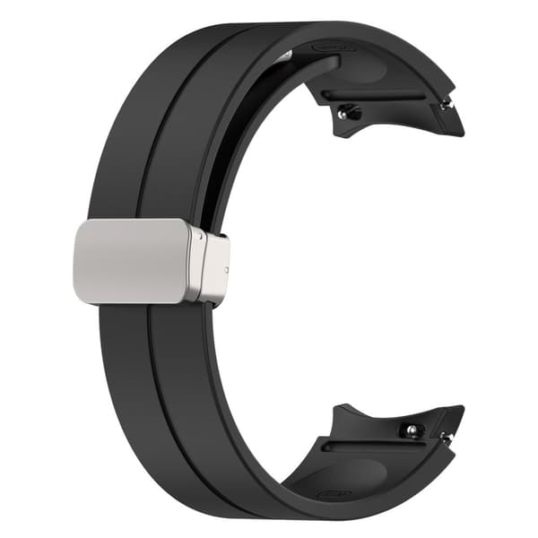 Silikone urrem med foldbart spænde Sort S Samsung Galaxy watch5 pro