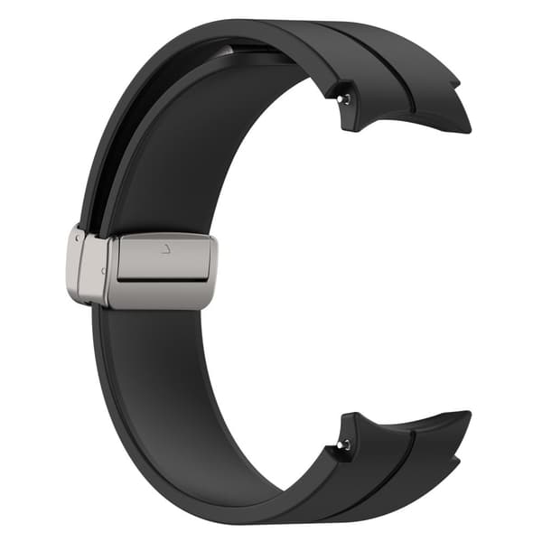 Silikone urrem med foldbart spænde Sort S Samsung Galaxy watch5 pro