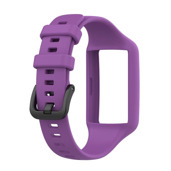Kellon ranneke kellokotelolla silikonilla Violetti  Huawei Band 7 / Band 6 / Band 6 Pro, Honor Band 7 / Band 6