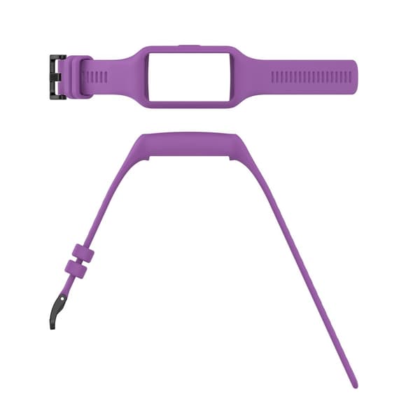 Kellon ranneke kellokotelolla silikonilla Violetti  Huawei Band 7 / Band 6 / Band 6 Pro, Honor Band 7 / Band 6