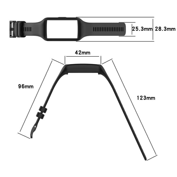 INF Kellon ranneke kellokotelolla silikonia Harmaa  Huawei Band 7 / Band 6 / Band 6 Pro, Honor Band 7 / Band 6