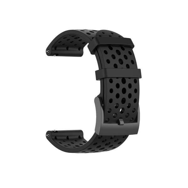 Reim til Suunto 7/9/9Baro/D5/Spartan/Fossil Nate/Q i svart silikon  L