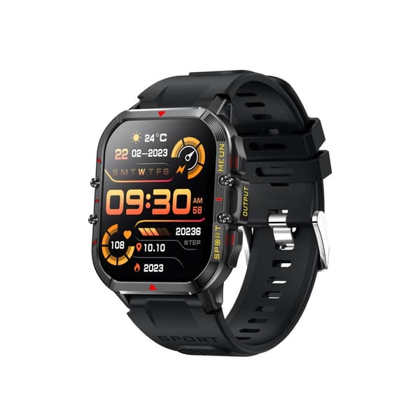 SmartWatch Modes AI Voice Assistant SOS Svart