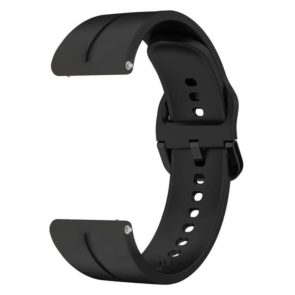 INF Klokke armbånd Sort 20 mm Samsung Galaxy Watch 4 40/44mm/Classic 46/42mm/Garmin Vivoactive 3 Music/Forerunner 645/245 Music/Venu/Venu Sq/Amazfit G