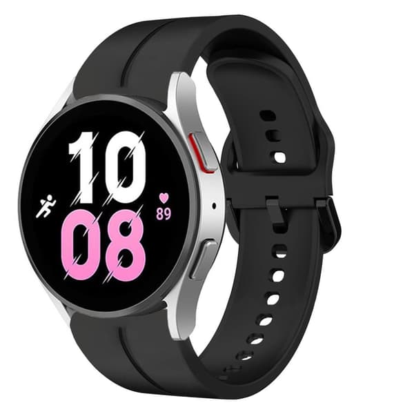 INF Klokke armbånd Sort 20 mm Samsung Galaxy Watch 4 40/44mm/Classic 46/42mm/Garmin Vivoactive 3 Music/Forerunner 645/245 Music/Venu/Venu Sq/Amazfit G