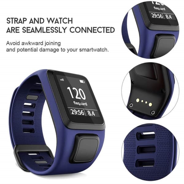 INF TomTom Adventurer / Golfer / Runner / Spark m.m armband silikon Mörkblå