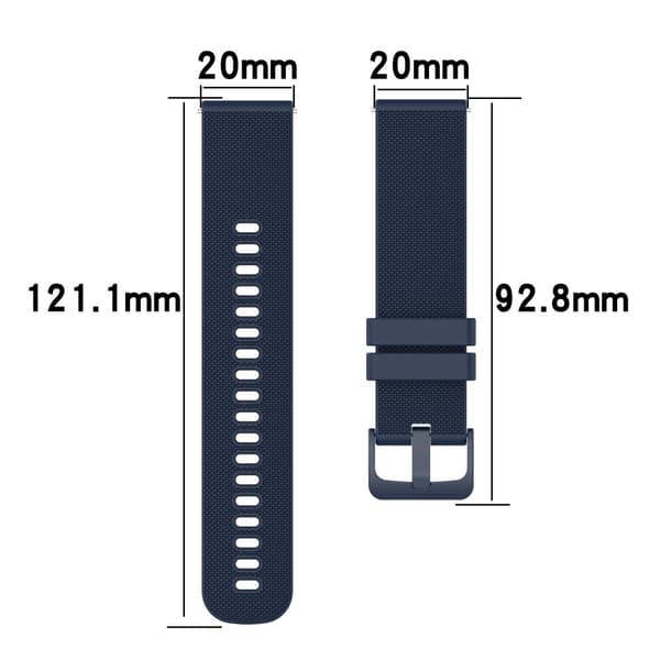Kellon ranneke silikoni Musta + harmaa 20 mm Samsung Galaxy Watch 5/5 Pro/4 40 mm 44 mm/3 41 mm/Gear Support/ Huawei Watch GT3/GT2 42 mm/Garmin Foreru