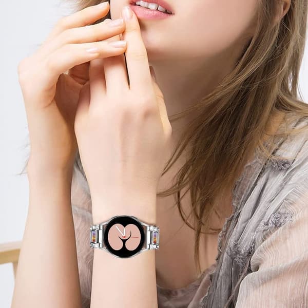 INF Kellon rannekoru Sliver + monivärinen Samsung Galaxy Watch 20 mm
