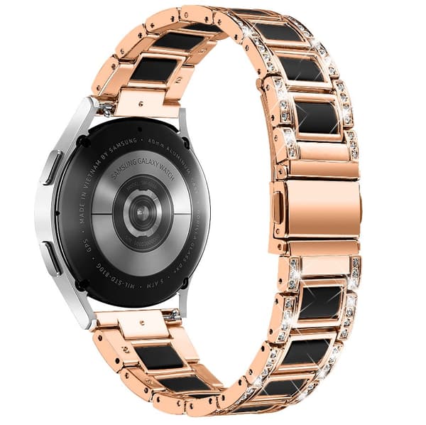 INF Ur armbånd Rose guld+sort  Samsung Galaxy Watch 20 mm
