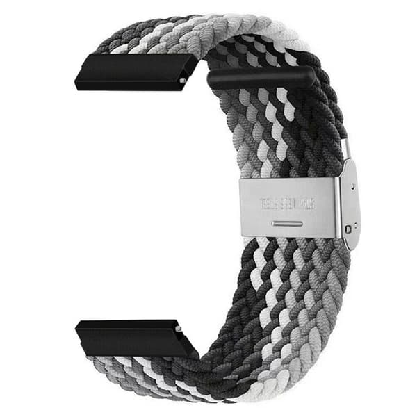 Flätat klockarmband CanMixs P22 - Svart/vit