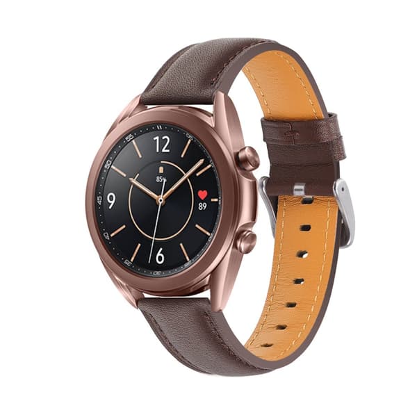 INF Kellon ranneke on yhteensopiva Samsung Galaxy Watch 3 45 mm:n kanssa Ruskea