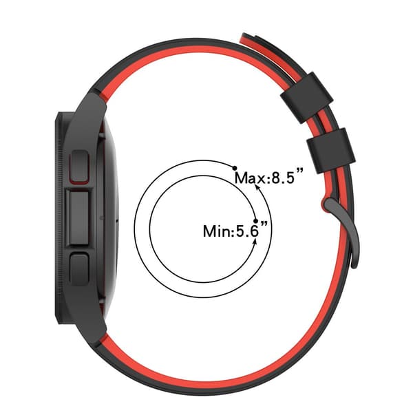 INF Samsung Galaxy Watch 4 Classic armbånd silikone Sort+rød