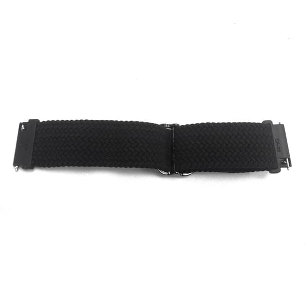 INF Nylon klokkerem, kompatibel med Huawei, Xiaomi, Garmin, Samsung 22mm Sort
