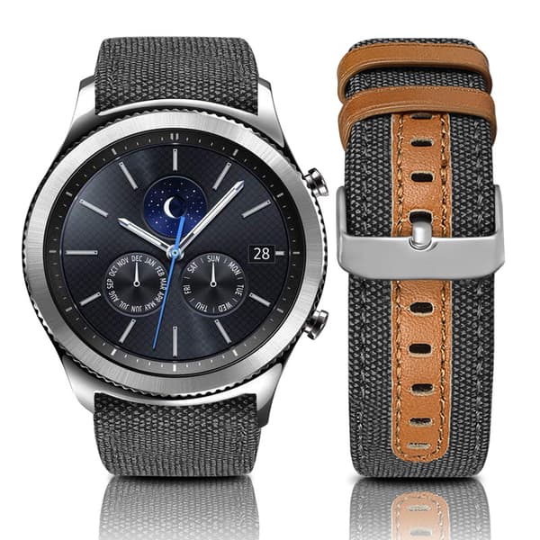 INF Erstatning av klokkerem i ekte skinn for Samsung-klokke, 20 mm