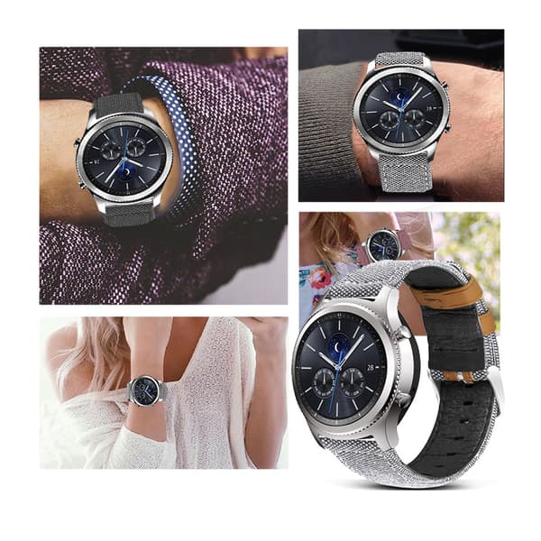 INF Erstatning av klokkerem i ekte skinn for Samsung-klokke, 20 mm