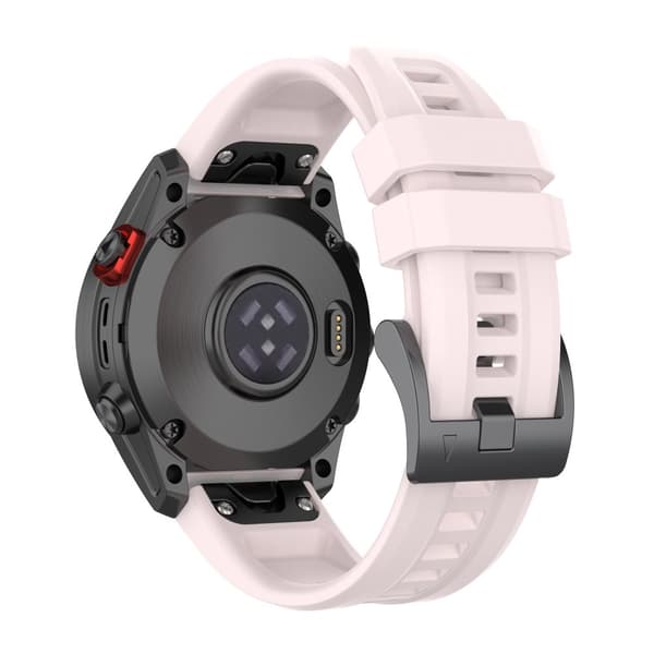 INF Silikoninen kellon ranneke Garmin Quatix 7 Prolle 22mm Vaaleanpunainen