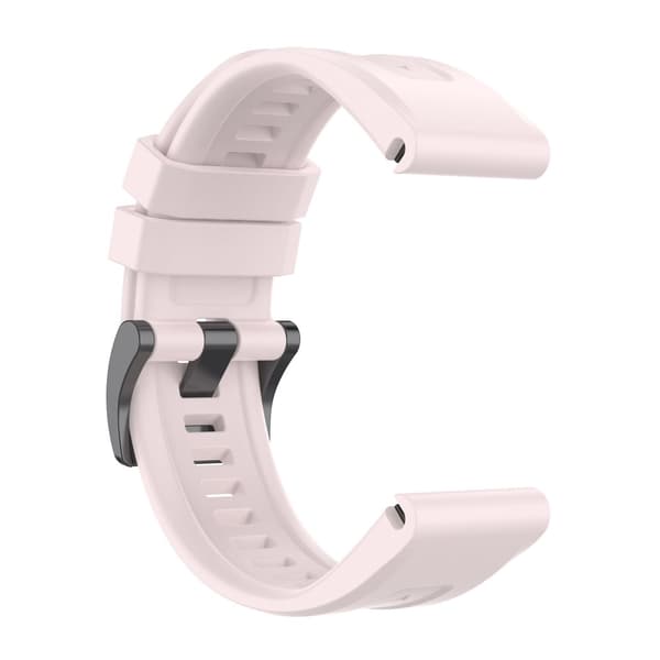 INF Silikoninen kellon ranneke Garmin Quatix 7 Prolle 22mm Vaaleanpunainen
