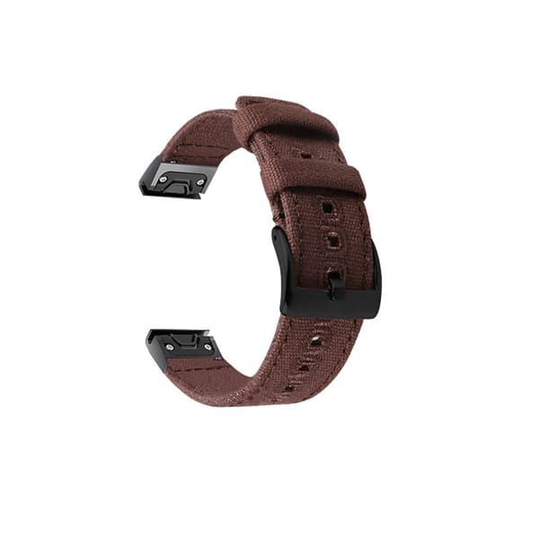 INF Laadukas kangasranneke Garmin-kelloon Ruskea L