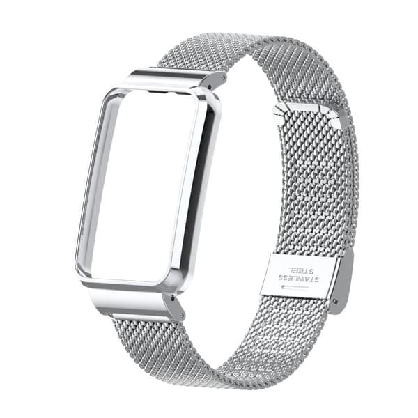 INF Klockarmband i rostfritt stål med skyddsram för Xiaomi Band 7 Pro