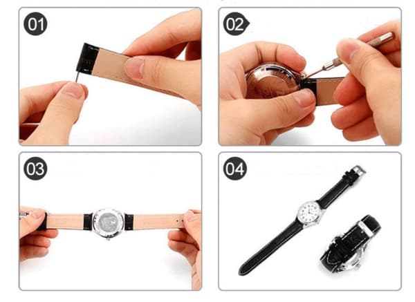 INF Ersättande Klockarmband med Litchi Mönster