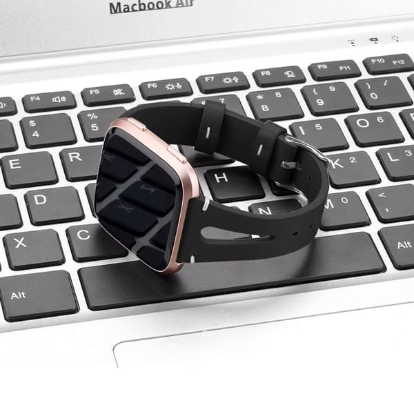 INF Klockarmband i Äkta Läder för Fitbit Versa Smartklocka