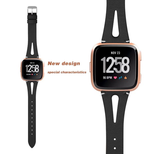 INF Klockarmband i Äkta Läder för Fitbit Versa Smartklocka