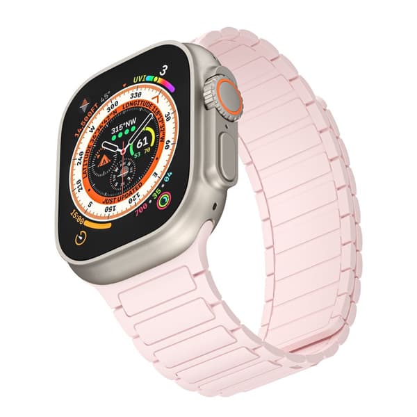 INF Magnetisk silikonrem for Apple Watch 1/2/3/4/5/6/7/8/9, Apple Watch SE