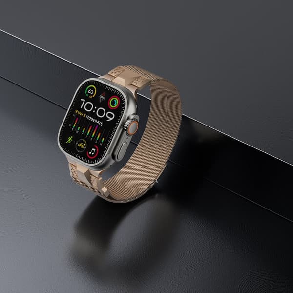 INF Klokkerem i rustfritt stål for Apple Watch 42/44/45/49 mm