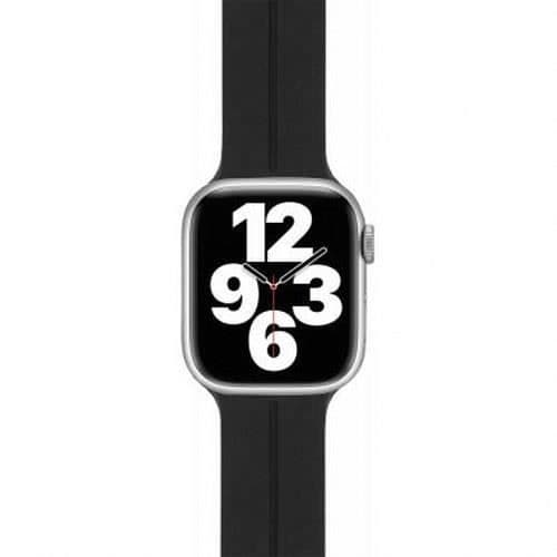 Rem för Apple Watch 38-40-41mm - BIGBEN CONNECTED - Silikon och fluorelastomer - Svart - Bandlås