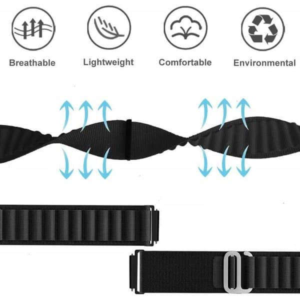 Universal Slitstarkt Klockarmband Titan's Grip V4 20mm - Svart