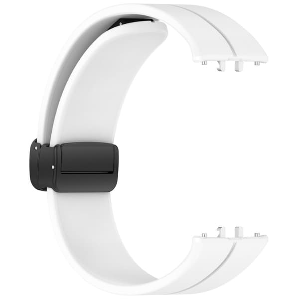 INF Magneettisella sulkimella varustettu silikonikellon hihna Samsung Galaxy Fit 3:lle (SM-R390) Valkoinen