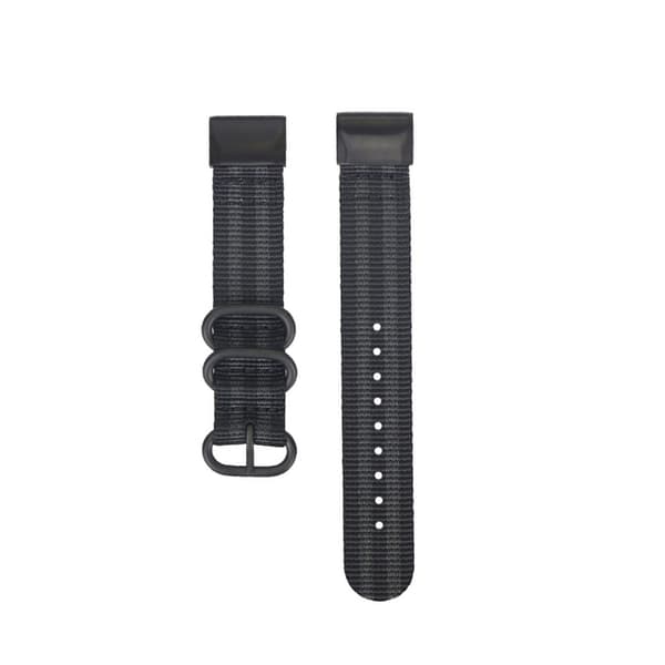 INF Quick Release Nylon urrem til Garmin Fenix 5/6 Sort+grå